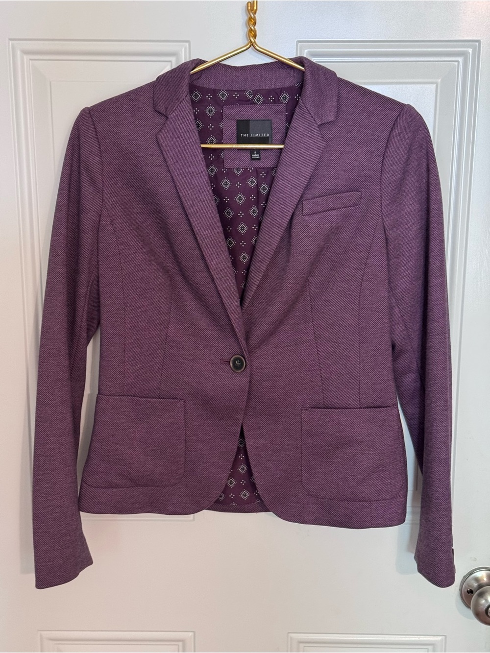 The Limited Blazer Purple Business Career Corporate Chic Jacket Women's Sz Small